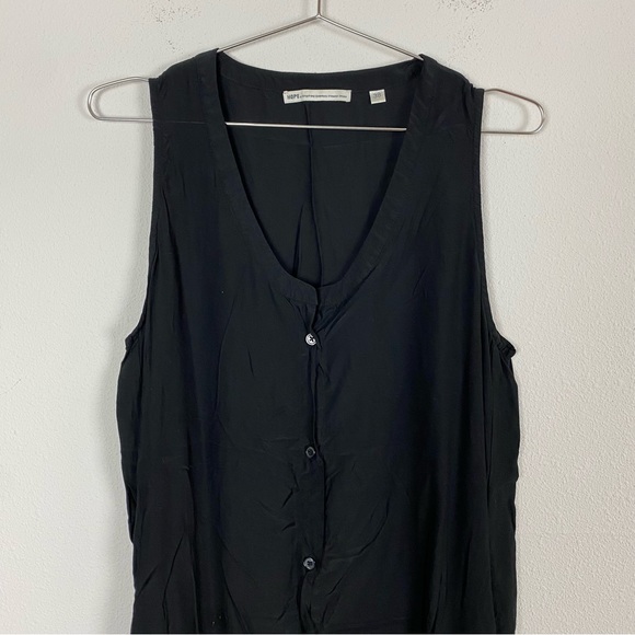 HOPE By Ringstrand Söderberg Judge Dress Black Linen Button Down Dress - Picture 3 of 9